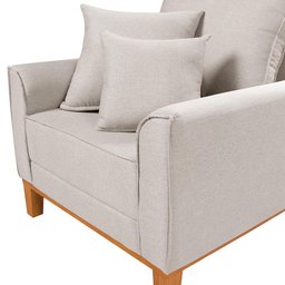 Poltrona Luxo Beny Decorativa Sala Recepção Living Linho - 4