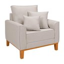 Ver imagem 3 de Poltrona Luxo Beny Decorativa Sala Recepção Living Linho