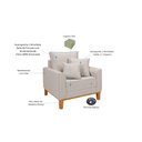 Ver imagem 6 de Poltrona Luxo Beny Decorativa Sala Recepção Living Linho