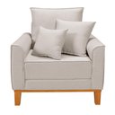 Ver imagem 2 de Poltrona Luxo Beny Decorativa Sala Recepção Living Linho