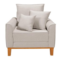Poltrona Luxo Beny Decorativa Sala Recepção Living Linho - 2