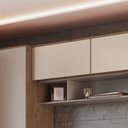 Ver imagem 3 de Módulo Aéreo 1 Porta Basculante Requinte+ 100% MDF Marrom/Macadâmia/Duna Line
