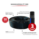 Ver imagem 2 de Mangueira Trançada Pt 300 Industrial Residencial Bitola 5/16'' Espessura 3,1mm Rolo 50 Metros Durín