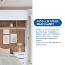 Ver imagem 6 de Módulo Aéreo para Quarto 1 Porta Basculante Requinte+ Móveis Castro Branco/Line