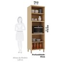 Ver imagem 3 de Paneleiro 4 Portas com Espaço para Micro-Ondas 70cm Brise Luciane Móveis