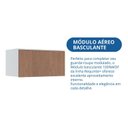 Ver imagem 7 de Módulo Aéreo 1 Porta Basculante Requinte+ 100% MDF Branco/Line/Macadâmia