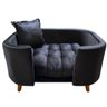 Sofá Caminha Grande Porte Pet Luxo em Sued Premium:preto - 2