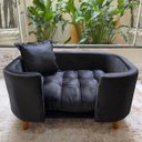 Ver imagem 4 de Sofá Caminha Grande Porte Pet Luxo em Sued Premium:preto