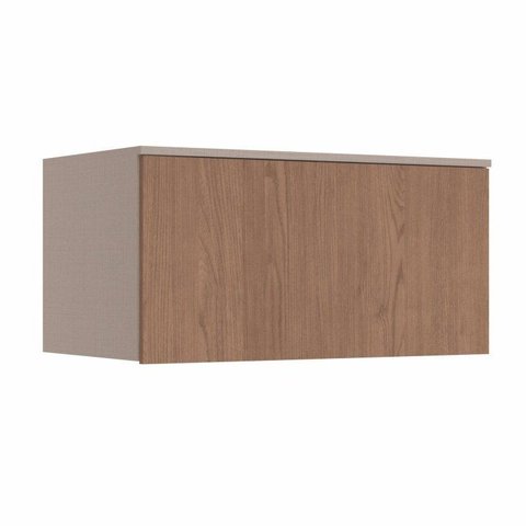 Módulo Aéreo 1 Porta Basculante Requinte+ 100% MDF Cinza/Duna Line/Macadâmia