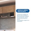 Ver imagem 6 de Módulo Aéreo 1 Porta Basculante Requinte+ 100% MDF Cinza/Duna Line/Macadâmia