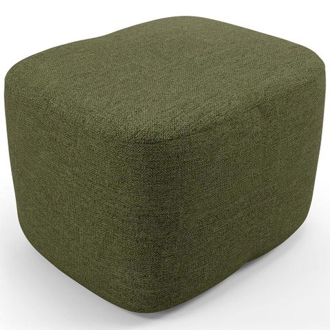Puff Decorativo Orgânico para Sala Quarto Saori W01 Linho Verde - Lyam Decor