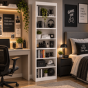 Ver imagem 2 de Estante Livreiro Multiuso 6 Nichos em MDF para Livros Sala Quarto Escritório 180cm - Branco