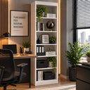 Ver imagem 3 de Estante Livreiro Multiuso 6 Nichos em MDF para Livros Sala Quarto Escritório 180cm - Branco