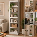 Ver imagem 5 de Estante Livreiro Multiuso 6 Nichos em MDF para Livros Sala Quarto Escritório 180cm - Branco