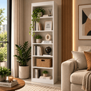 Ver imagem 1 de Estante Livreiro Multiuso 6 Nichos em MDF para Livros Sala Quarto Escritório 180cm - Branco