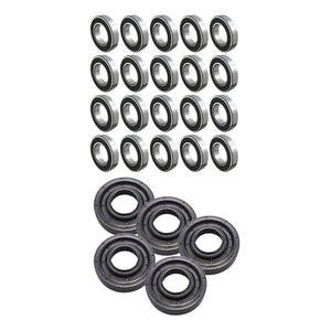 Kit 20 Rolamentos 6006 e 5 Retentor Lavadora Brastemp Consul