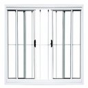 Ver imagem 1 de Janela de Alumínio Branco Vitro de Correr 4 Folhas Com Grade CMC Modular - 1.50 (L) X 1.20 (A)