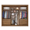 Ver imagem 2 de Guarda Roupa Casal 3 Portas Espelhadas 6 Gavetas Espelhada Braga Móveis Europa