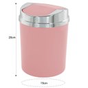 Ver imagem 4 de Lixeira 5 Litros Basculante Prata Cromada Wp Connect - Rosa Claro