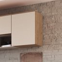 Ver imagem 3 de Módulo Aéreo 1 Porta Requinte+ 100% MDF Marrom/Macadâmia/Duna Line