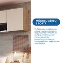 Ver imagem 5 de Módulo Aéreo 1 Porta Requinte+ 100% MDF Marrom/Macadâmia/Duna Line