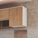 Ver imagem 3 de Módulo Aéreo 1 Porta Requinte+ 100% MDF Branco/Line/Macadâmia
