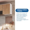 Ver imagem 5 de Módulo Aéreo 1 Porta Requinte+ 100% MDF Branco/Line/Macadâmia