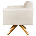Ver imagem 7 de Poltrona Decorativa Isabella Base Giratória Madeira Suede Bege - Gran Belo