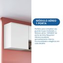 Ver imagem 5 de Módulo Aéreo 1 Porta Requinte+ 100% MDF Branco/Line