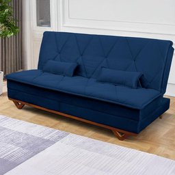 Sofá Cama Estoril 1,90m Suede Velut - King House - 1