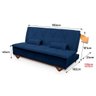 Sofá Cama Estoril 1,90m Suede Velut - King House - 4