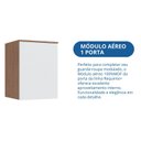 Ver imagem 4 de Módulo Aéreo 1 Porta Requinte+ 100% MDF Marrom/Macadâmia/Branco Line