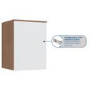 Ver imagem 3 de Módulo Aéreo 1 Porta Requinte+ 100% MDF Marrom/Macadâmia/Branco Line