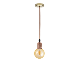 Luminária Pendente Retro Vintage De Metal E Fio PP Com Lâmpada Formato Globo Com Filamento Led G95 C - 4