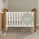 Ver imagem 5 de Conjunto Quarto Bebê Berço Mini Cama Mirelle Guarda Roupa 4 Portas 100% MDF Branco/Bétula