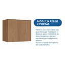 Ver imagem 4 de Módulo Aéreo 2 Portas Requinte+ 100% MDF Marrom/Macadâmia