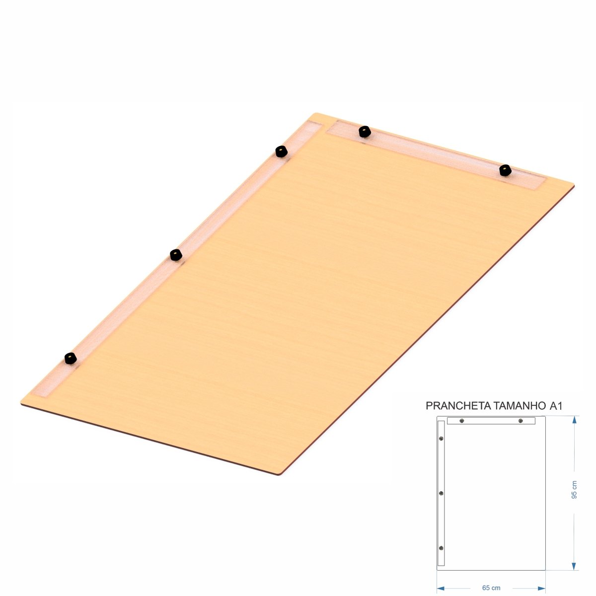 Prancheta Desenho Técnico Arquitetura Engenharia Mdf Nat A1