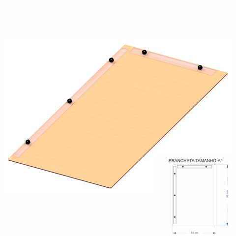 Prancheta Desenho Técnico Arquitetura Engenharia Mdf Nat A1