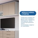 Ver imagem 5 de Módulo Aéreo 2 Portas Requinte+ 100% MDF Branco/Line/Duna