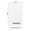 Ver imagem 3 de Armário de Cozinha Aéreo 40 cm 1 Porta Rustic/Branco Agata Madesa