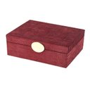 Ver imagem 1 de Caixa Decorativa em Madeira e Linho Vermelho 23cm Ah0440 Btc