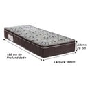 Ver imagem 2 de Colchão Solteiro Alpoim Iso 150 Ortopillow 28x88x188 Ortobom