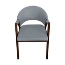 Ver imagem 3 de Kit 8 Cadeiras Linho Helen Premium para Mesa de Jantar Design Atual em Madeira Maciça - Cinza