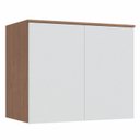 Ver imagem 1 de Módulo Aéreo 2 Portas Requinte+ 100% MDF Marrom/Macadâmia/Branco Line