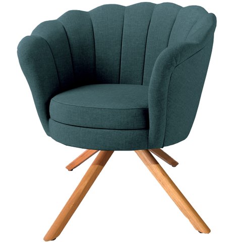 Poltrona Giratória Pétala em Linho Premium 10-verde Sua Casa Decorações