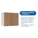Ver imagem 4 de Módulo Aéreo 2 Portas Requinte+ 100% MDF Branco/Line/Macadâmia