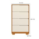 Ver imagem 5 de Kit Guarda Roupa Casal Mercure 6 Portas com Cômoda Sole 10 Gavetas MDP Cinamomo Off White