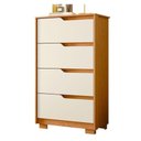 Ver imagem 2 de Kit Guarda Roupa Casal Mercure 6 Portas com Cômoda Sole 10 Gavetas MDP Cinamomo Off White