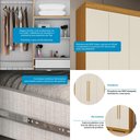 Ver imagem 4 de Guarda Roupa Casal 6 Portas 3 Gavetas Ágata Acp Móveis Cinamomo/off White