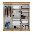 Ver imagem 5 de Guarda Roupa Casal 6 Portas 3 Gavetas Ágata Acp Móveis Cinamomo/off White